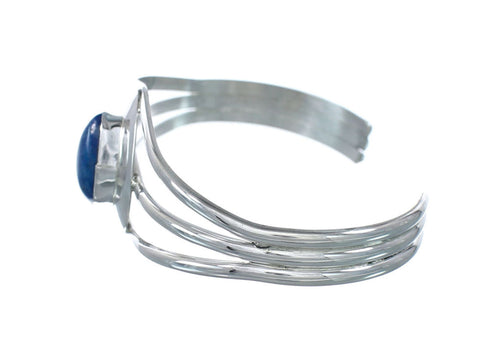 Man Made Lapis Genuine Sterling Silver Native American Cuff Bracelet JX129733